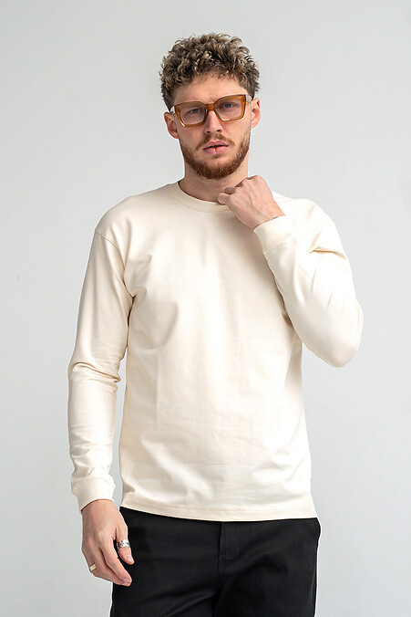 Men's t-shirt with long sleeves Long sleeve Teamv Sand - #8034097