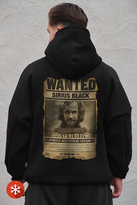Чоловіче Оверсайз Худі Толстовка На Флісі З Капюшоном Та Принтом Without Sirius Black. Світшоти, худі. Колір: чорний. #8056097