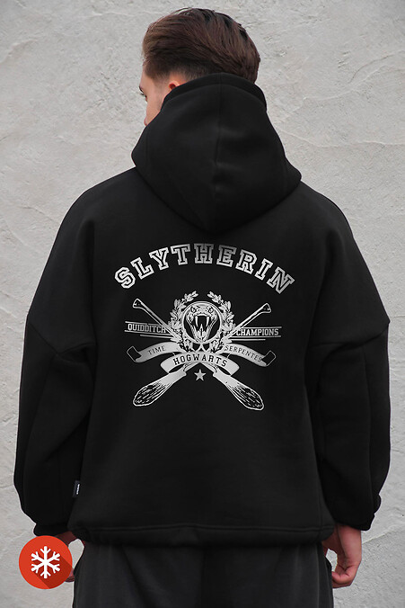 Men's Oversized Hoodie Sweatshirt With Hood And Print Without Slyrherin Black. Sweatshirts, hoodies. Color: black. #8056099