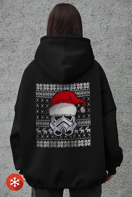 Women's Oversized Hoodie Sweatshirt with Hood and Print Without Star Wars Black. Sweatshirts, hoodies. Color: black. #8056102