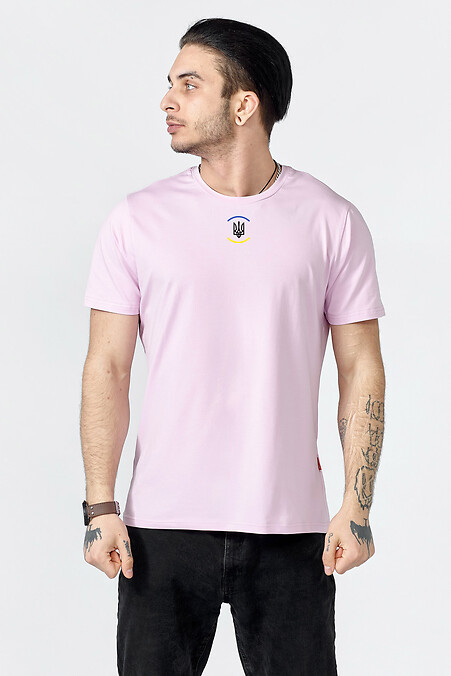 T-Shirt LUCAS Gelbblaues Wappen. T-Shirts. Farbe: rosa. #9001103