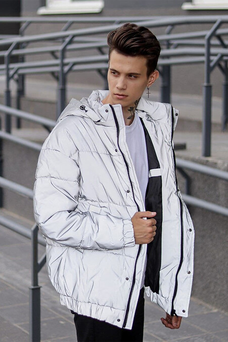 Куртка зимняя Vdlk - Oversize, Reflective. Верхняя одежда. Цвет: серый. #8031107