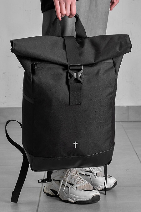 Жіночий Повсякденний Рюкзак Роллтоп Шкільний Without З Принтом Dagger Black - #8055109