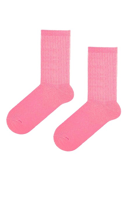 Шкарпетки Рожеві з гумкою по довжині - #8041110