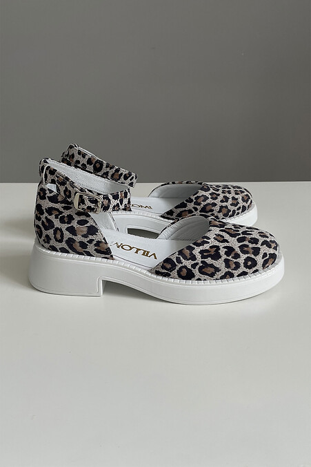 Closed sandals suede leopard - #4206114