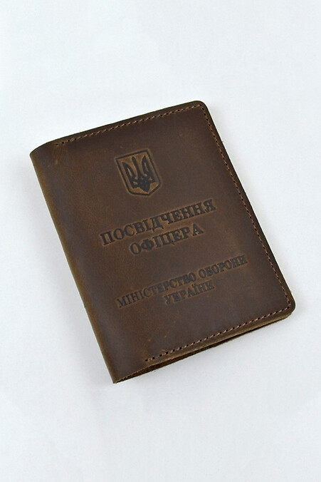 Cover for documents Crazy leather "Officer's ID". Wallets, Cosmetic bags. Color: green. #8046115
