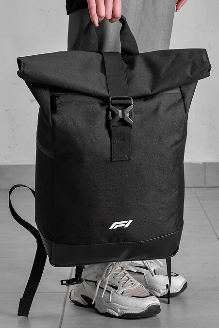 Жіночий Повсякденний Рюкзак Роллтоп Шкільний Without З Принтом F1White Black - #8055115