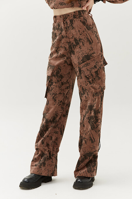 Trousers WILMA. Trousers, pants. Color: brown. #3040116