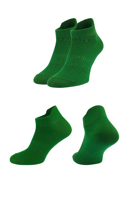 Короткие хлопковые носки в зеленом цвете - #2040117
