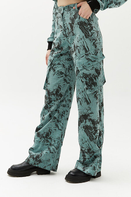 Trousers WILMA. Trousers, pants. Color: green. #3040117