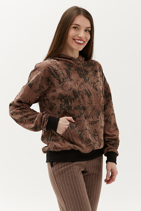 Sweatshirt ELDA. Sweatshirts, sweatshirts. Color: brown. #3040123