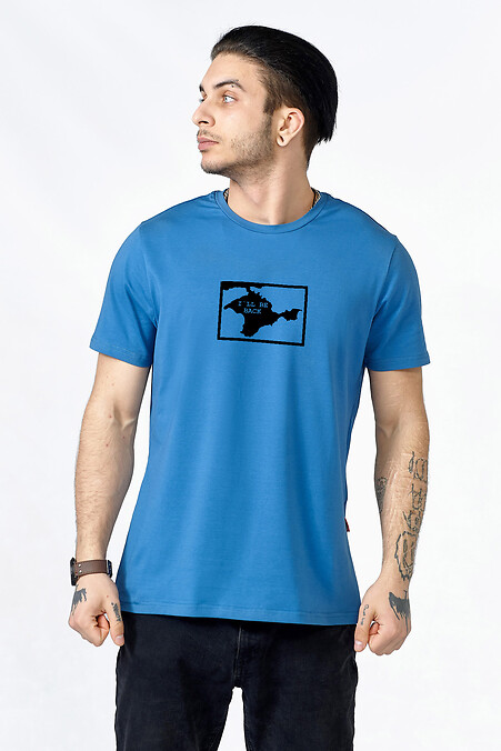 Koszulka LUXURY Crimea_I`ll_be_back. T-shirty. Kolor: niebieski. #9001135