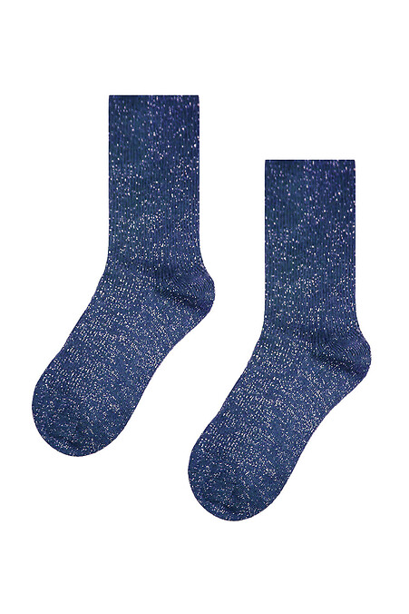 Шкарпетки вовна+люрекс. Гольфи, шкарпетки. Колір: синій. #8041144