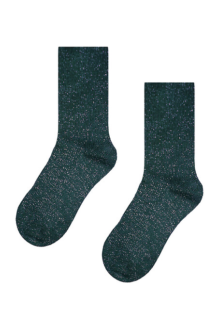 Wool+Lurex socks. Golfs, socks. Color: green. #8041146