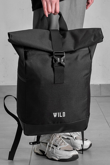Жіночий Повсякденний Рюкзак Роллтоп Шкільний Without З Принтом Wild Black - #8055149