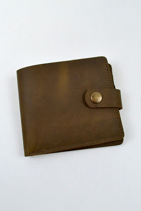 Wallet №2 leather "Crazy". Wallets, Cosmetic bags. Color: green. #8046162