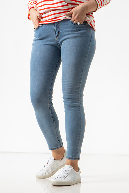 Dżinsy damskie. Spodnie jeansowe. Kolor: niebieski. #4009163