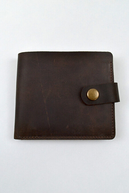 Wallet №2 leather "Crazy". Wallets, Cosmetic bags. Color: brown. #8046163