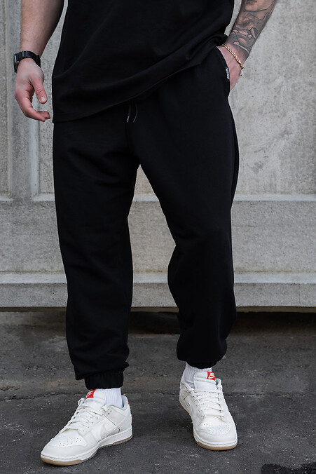 Мужские Легкие Демисезонные Трикотажные Спортивные Брюки Джогеры Runer Black - #8056168