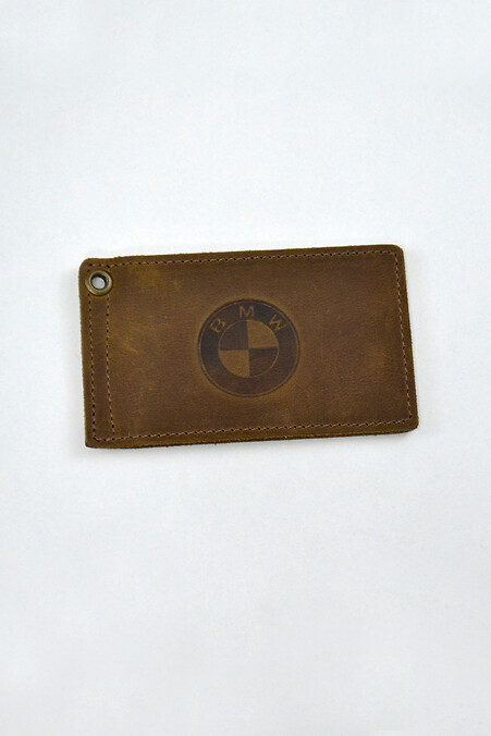 Leather cover for BMW driving documents. Covers for documents. Color: green. #8046169