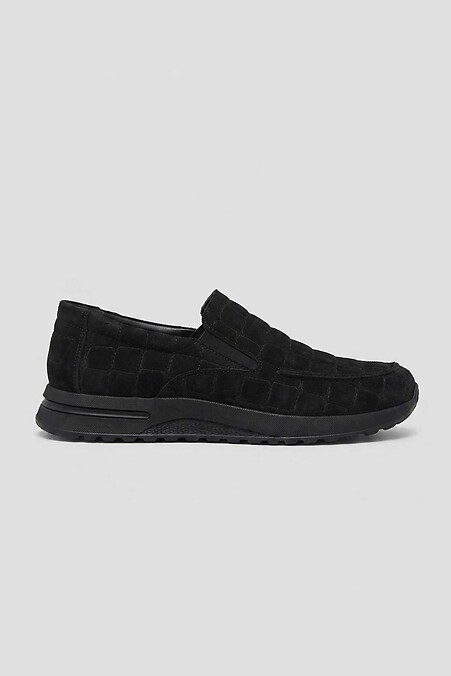 Men's slip-ons made of genuine suede - #4207171