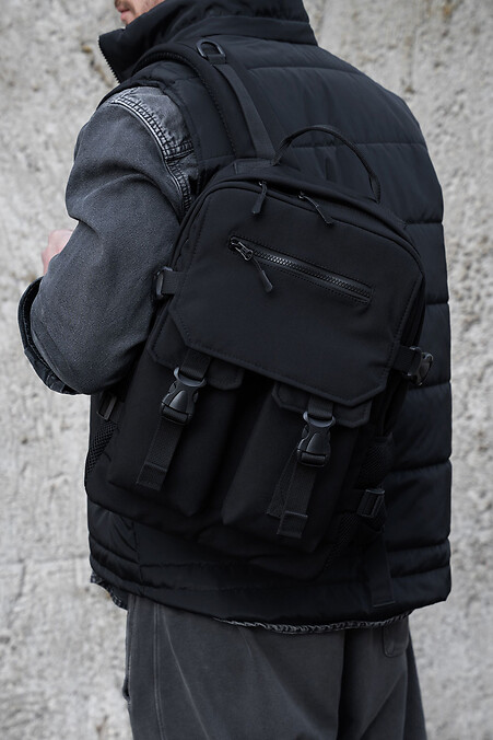 Plecak młodzieżowy Ryder Urban dla mężczyzn, nylonowy, na laptopa, czarny - #8056172