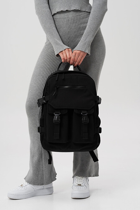 Ryder Damen City Rucksack Nylon Laptop-Rucksack Schwarz. Rucksäcke. Farbe: das schwarze. #8056173