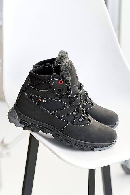 Teenage leather winter boots black. Boots. Color: black. #2505176