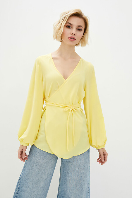 Блуза 1002. Блузы, рубашки. Цвет: желтый. #3038178