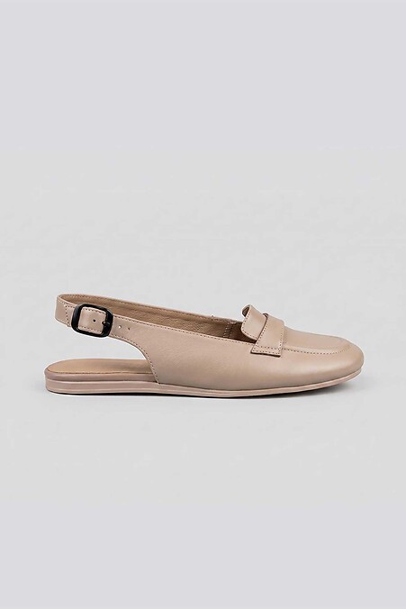 Beige women's closed toe sandals. - #4207178