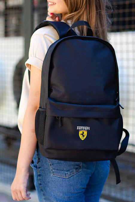 Damen Casual Schulrucksack mit Ferrari-Print schwarz - #8055179
