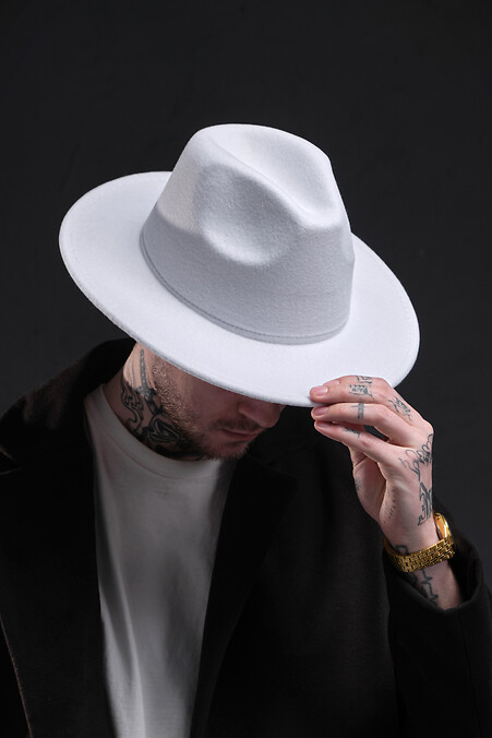 Without Fedora White Man Hat. Hats. Color: white. #8049183