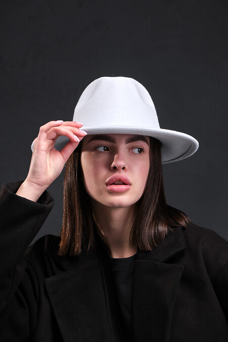 Hut ohne Fedora weiße Frau. Hüte. Farbe: weiß. #8049184