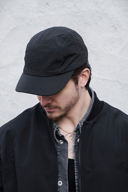 Men's Nylon Baseball Cap Camp Cap Way Black - #8056189