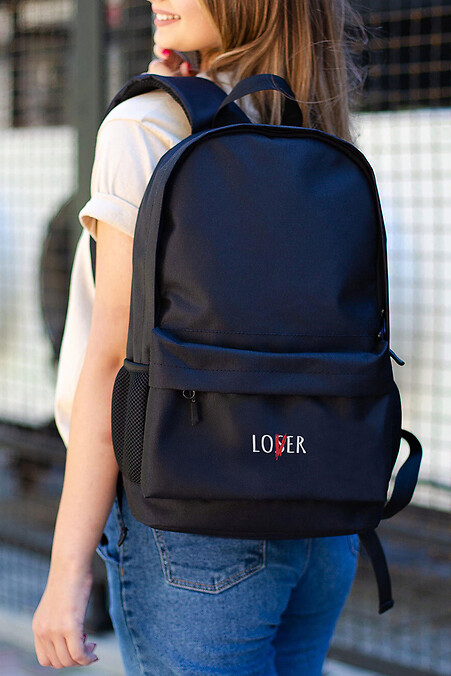 Frauen Casual Schulrucksack mit Lover Print Schwarz - #8055191