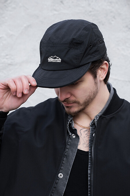 Men's Nylon Camp Cap Outdoors Black - #8056191