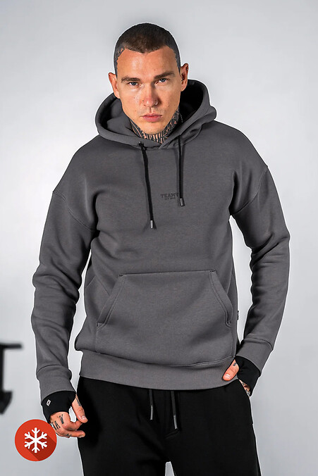 Glove 3 Men's Warm Fleece Hoodie Dark Grey - #8034199