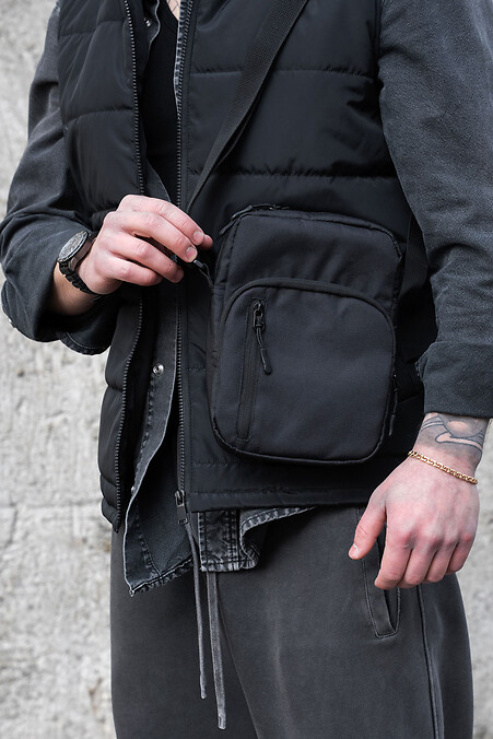 Herren-Umhängetasche, Crossbody-Tasche, Basic 2026 Schwarz - #8056201