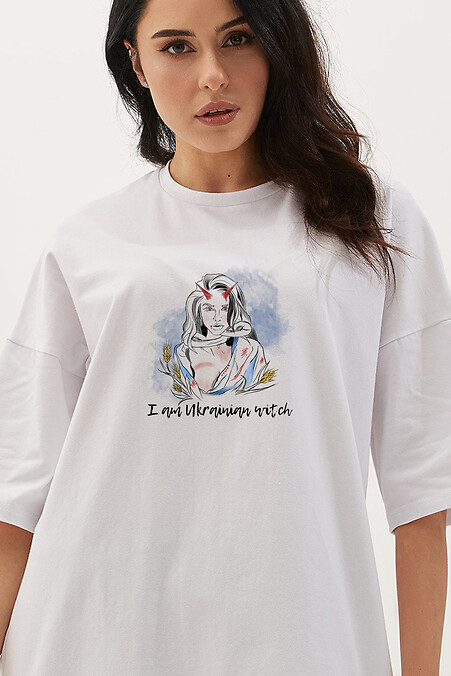 T-shirt Ukrainian witch. T-shirts. Color: white. #9000201