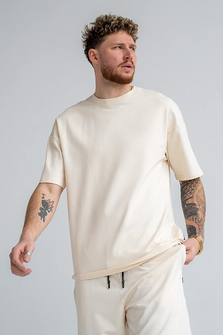 T-shirt męski Oversize Bawełniany Sandy - #8034202