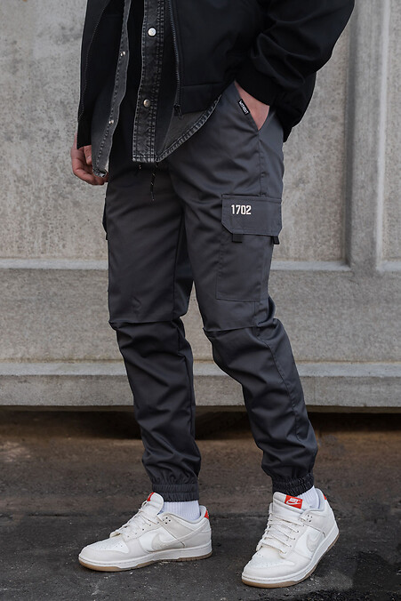 Мужские Хлопковые Брюки Карго Reflective 2026 Gray - #8056203
