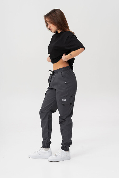 Женские Хлопковые Брюки Карго Reflective 2026 Gray - #8056204