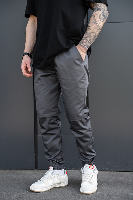 Мужские Хлопковые Брюки Джогеры 2026 Gray - #8056205