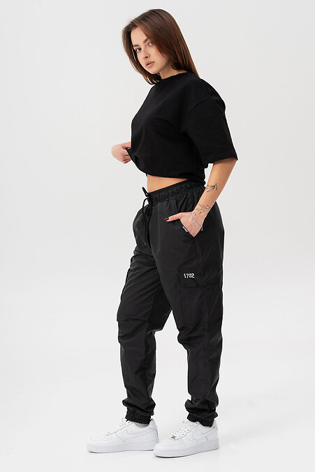 Vader Reflective 2026 Women's Raincoat Cargo Pants in Black - #8056208