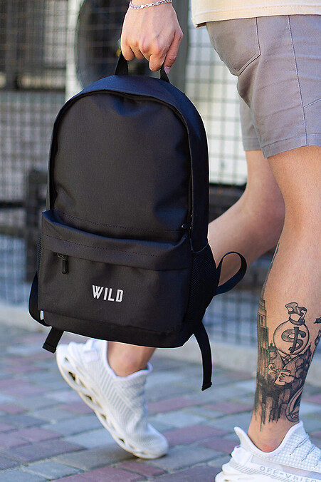 Męski plecak szkolny z nadrukiem Wild Black - #8055210