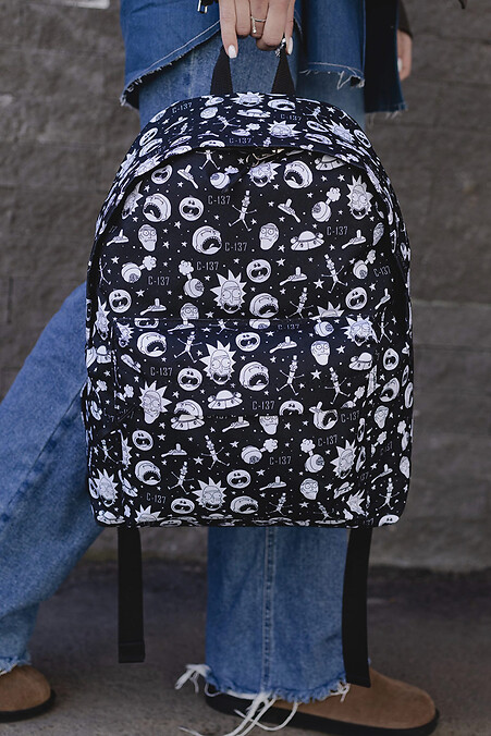 Women's Backpack Compact Rick and Morty. Backpacks. Color: black. #8049214