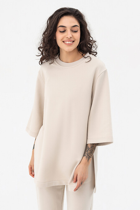 T-shirt with long sleeves.. T-shirts. Color: beige. #3042215