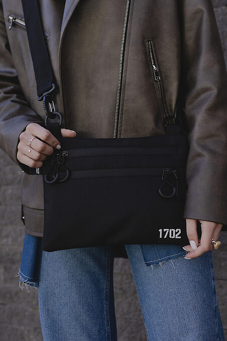 Women's Over-the-Shoulder Bag Brick Reflective Black. Crossbody. Color: black. #8049219