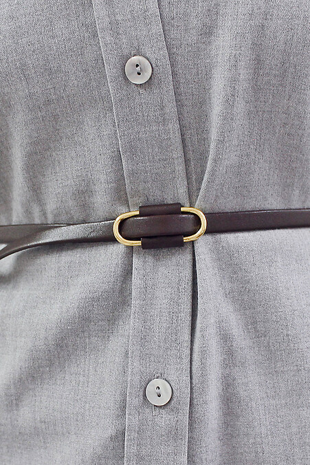 Damengürtel aus echtem braunem Leder. - #3300225