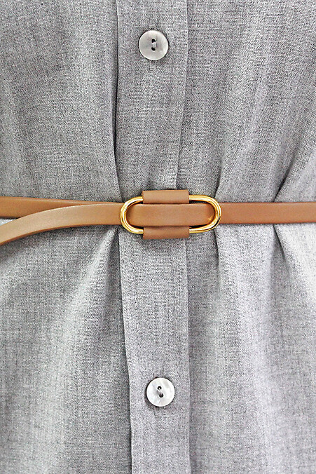 Damengürtel aus echtem Leder, karamellfarben - #3300226